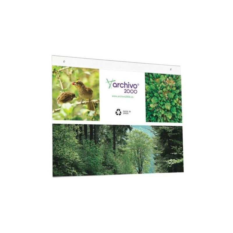 ARCHIVO 2000 EXPOSITOR MURAL CON TALADROS A3 HORIZONTAL POLIESTIRENO ULTRA TRANSPARENTE
