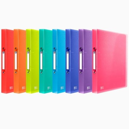 OXFORD CARPETA DE ANILLAS 2X30 URBAN PP A4 COLORES SURTIDOS TRANSLÚCIDOS