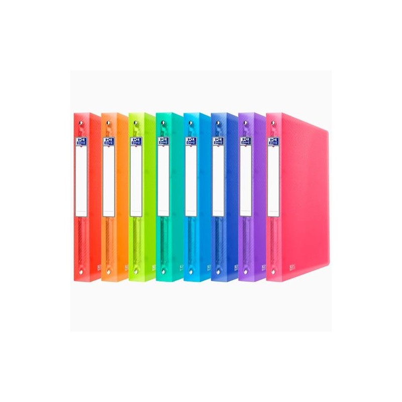 OXFORD CARPETA DE ANILLAS 4X30 URBAN PP A4 COLORES SURTIDOS TRANSLÚCIDOS