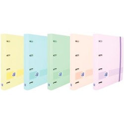 OXFORD CARPETA ANILLAS EBINDER 4X25MM LIVE&GO POLYFOAM C/RECAMBIO A5+ DOTS PASTEL