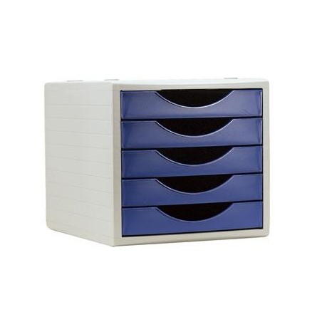 ARCHIVO 2000 MÓDULO ARCHIVOTEC 5 CAJONES VÁLIDO PARA FORMATO DIN A4, FÓLIO Y SUBCARPETA 340X270X260 MM AZUL