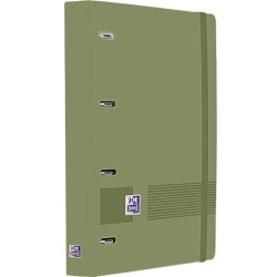 OXFORD EUROPEANBINDER LIVE&GO CARPETA ANILLAS 4X35 A4+ C/RECAMBIO 5X5 WRITE&ERASE POLYFOAM VERDE SAFARI