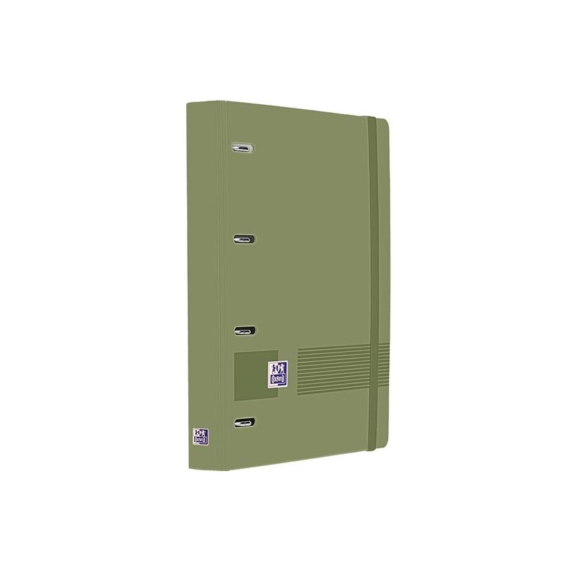 OXFORD EUROPEANBINDER LIVE&GO CARPETA ANILLAS 4X35 A4+ C/RECAMBIO 5X5 WRITE&ERASE POLYFOAM VERDE SAFARI