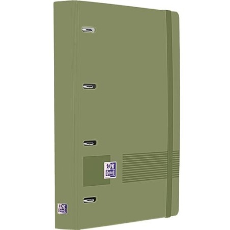 OXFORD EUROPEANBINDER LIVE&GO CARPETA ANILLAS 4X35 A4+ C/RECAMBIO 5X5 WRITE&ERASE POLYFOAM VERDE SAFARI