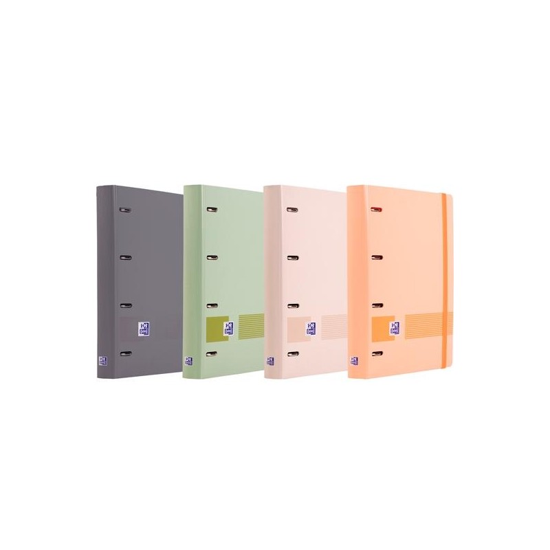 OXFORD EUROPEANBINDER BOREAL CARPETA 4 ANILLAS 4X35 A4+ C/RECAMBIO 5X5 T/PLÁSTICO ATERCIOPELADO C/SURTIDOS