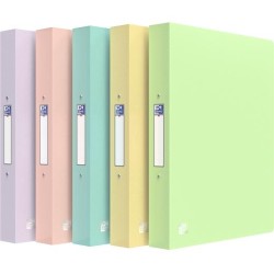 OXFORD CARPETA DE ANILLAS 2X30 URBAN A4 LOMO 40MM PP TRANSLÚCIDO C/SURTIDOS PASTEL