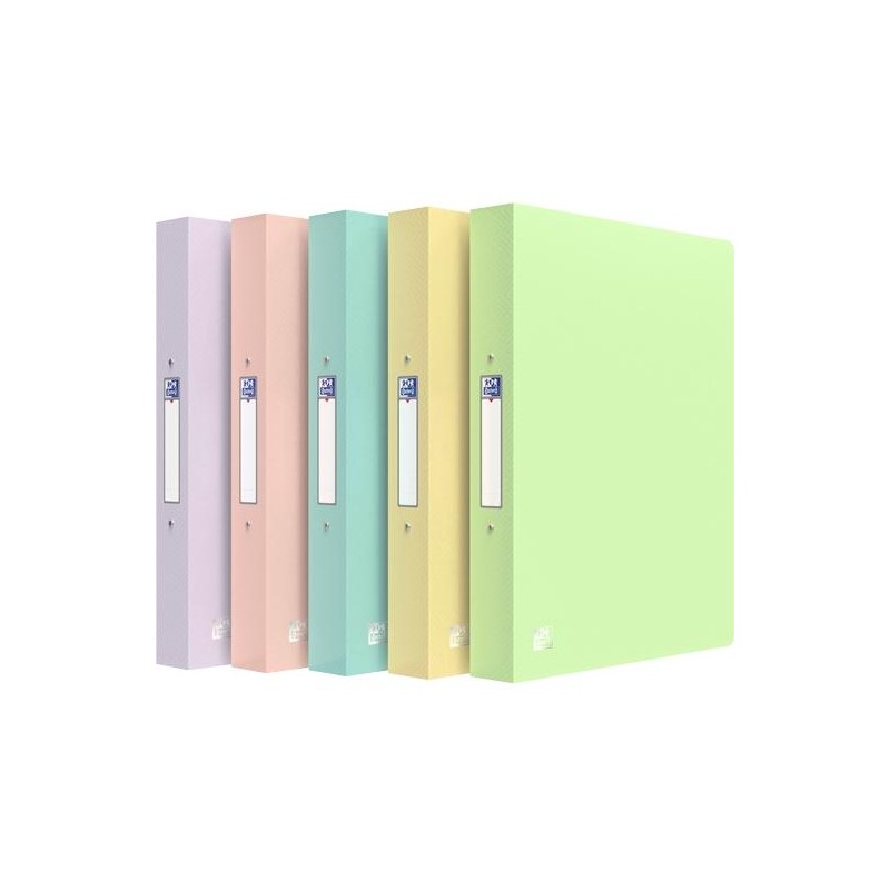 OXFORD CARPETA DE ANILLAS 2X30 URBAN A4 LOMO 40MM PP TRANSLÚCIDO C/SURTIDOS PASTEL