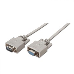 AISENS CABLE SERIE RS232 DB9/M-DB9/H BEIGE 1,8M