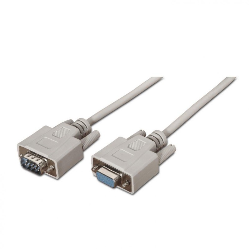 AISENS CABLE SERIE RS232 DB9/M-DB9/H BEIGE 1,8M