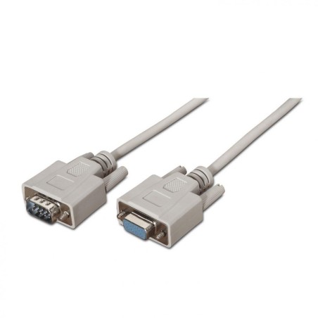 AISENS CABLE SERIE RS232 DB9/M-DB9/H BEIGE 1,8M