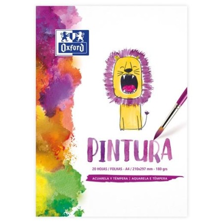 OXFORD BLOC PINTURA INFANTIL A4 ENCOLADO 20H LISO 180GR