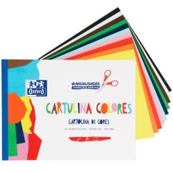 OXFORD BLOC 10H A4 CARTULINA DE COLORES 170GR