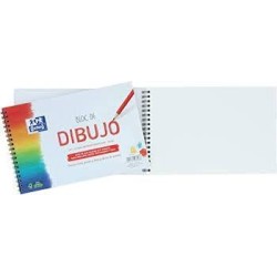 OXFORD BLOC DIBUJO ESCOLAR T/ BLANDA ESPIRAL MICROPERFORADO 20H 130GR A5+ LISO BLANCO