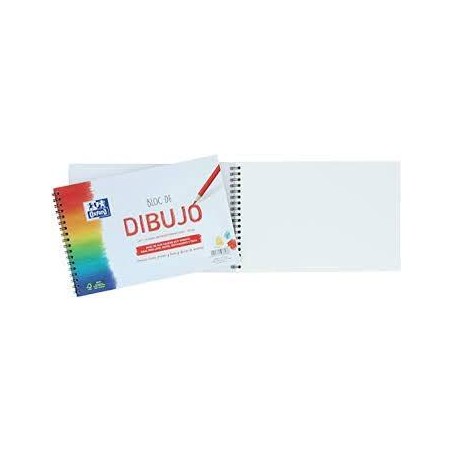OXFORD BLOC DIBUJO ESCOLAR T/ BLANDA ESPIRAL MICROPERFORADO 20H 130GR A5+ LISO BLANCO
