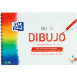 OXFORD BLOC DIBUJO ESCOLAR T/ BLANDA ESPIRAL 20H 130GR A3+ LISO BLANCO
