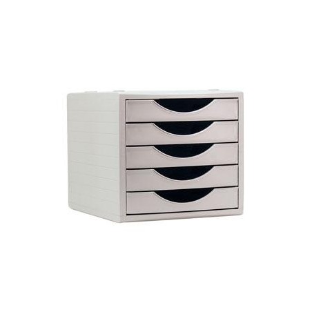 ARCHIVO 2000 MÓDULO ARCHIVOTEC 5 CAJONES VÁLIDO PARA FORMATO DIN A4, FÓLIO Y SUBCARPETA 340X270X260 MM GRIS