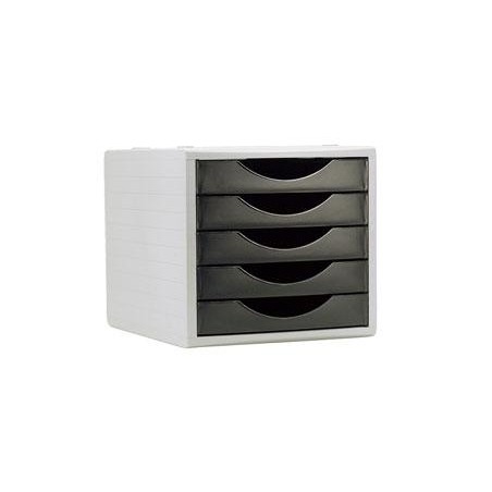 ARCHIVO 2000 MÓDULO ARCHIVOTEC 5 CAJONES VÁLIDO PARA FORMATO DIN A4, FÓLIO Y SUBCARPETA 340X270X260 MM NEGRO