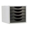ARCHIVO 2000 MÓDULO ARCHIVOTEC 5 CAJONES VÁLIDO PARA FORMATO DIN A4, FÓLIO Y SUBCARPETA 340X270X260 MM NEGRO