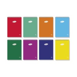 PACSA BLOC BASIC 80H 12º 60GR 4X4MM TAPAS CARTÓN PACK 10 UD COLORES SURTIDOS